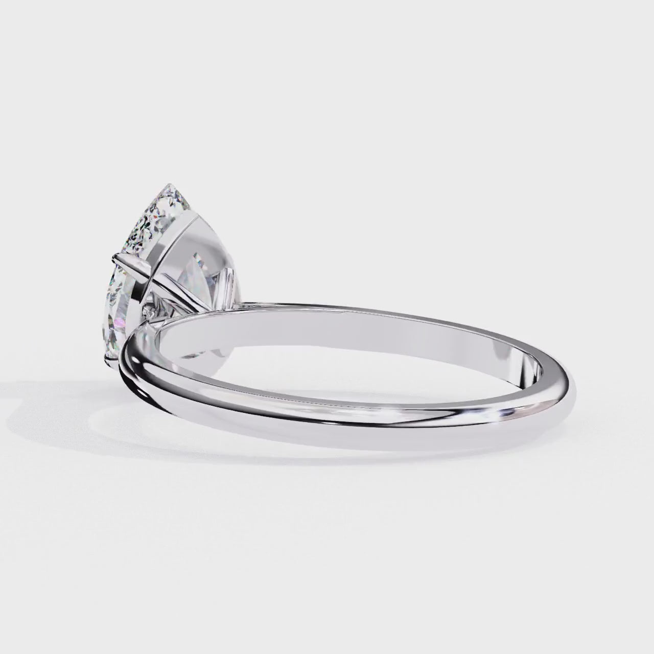 The Jennifer Pear Cathedral Solitaire Engagement ring