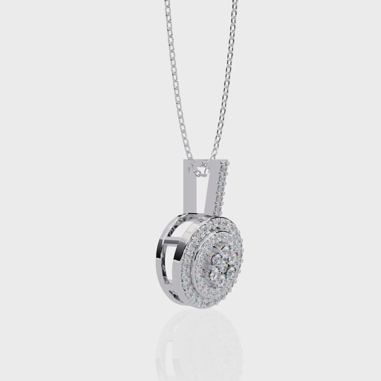 The Rosemary Classic Style Round Shape Pendant With Chain
