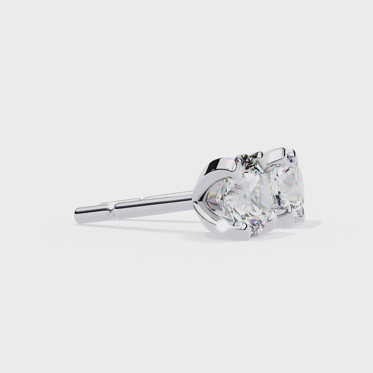 The Anne Round Prong Set Solitaire Stud Earrings