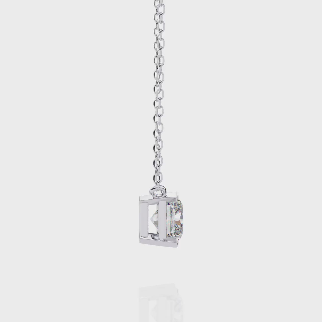 The Layla Radiant Solitaire Pendant With Chain
