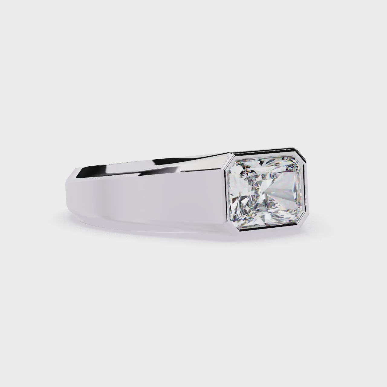 The William Radiant Bezel Set Wedding Band