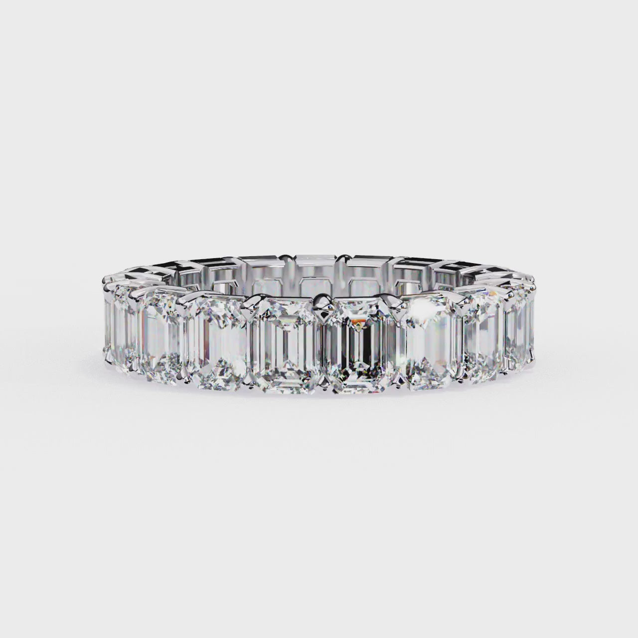 The Katie Emerald Full Eternity Wedding Band