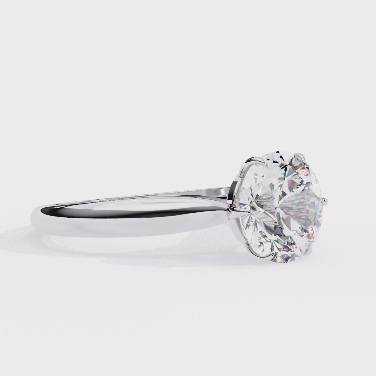 The Kyle Round Six Claw Prong Engagement ring
