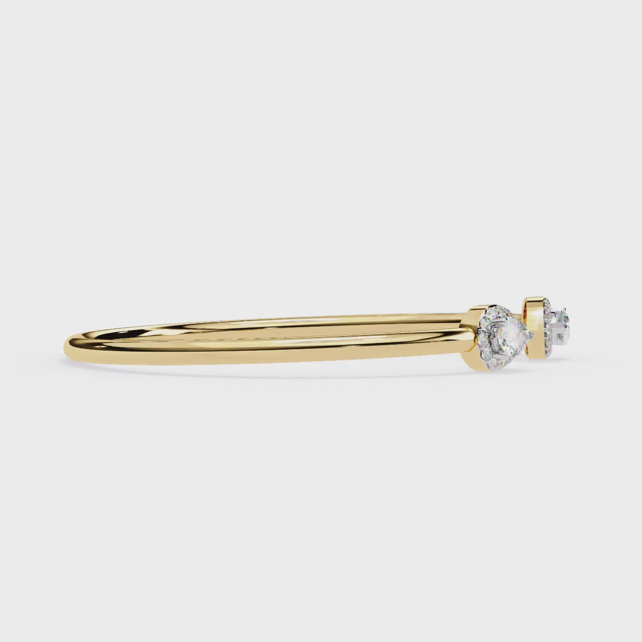 The Grace Pear Open Bangle Bracelet
