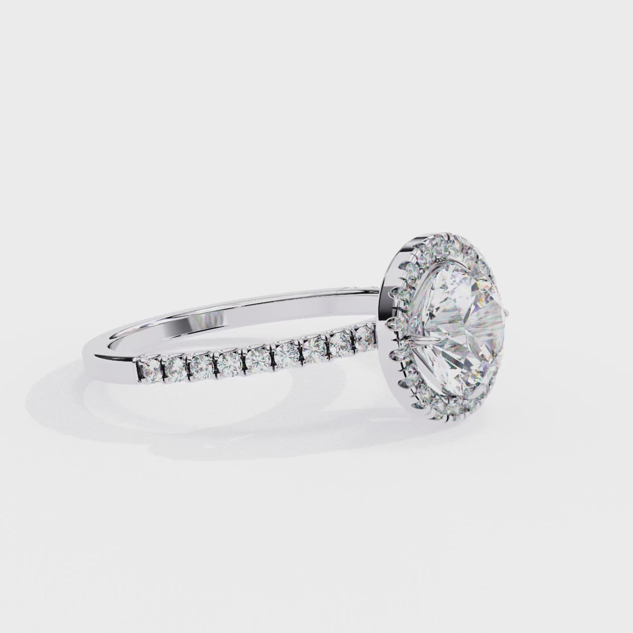 The Lorraine Round Halo Engagement ring