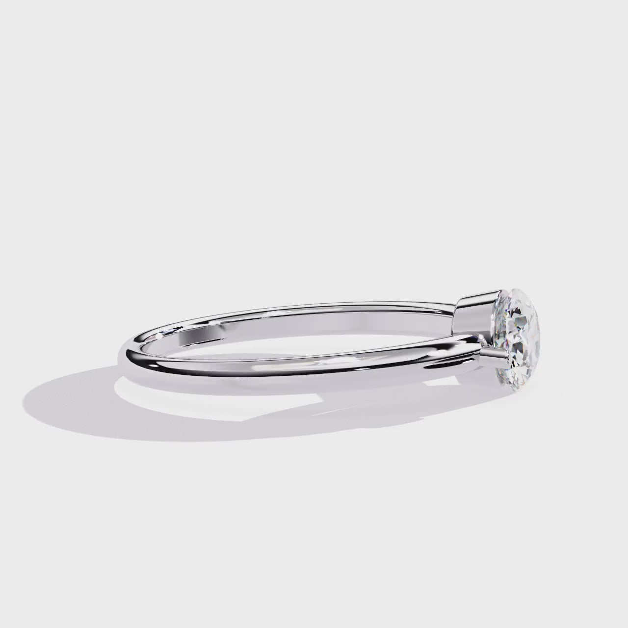 The Daniel Oval East-West Solitaire Engagement Ring