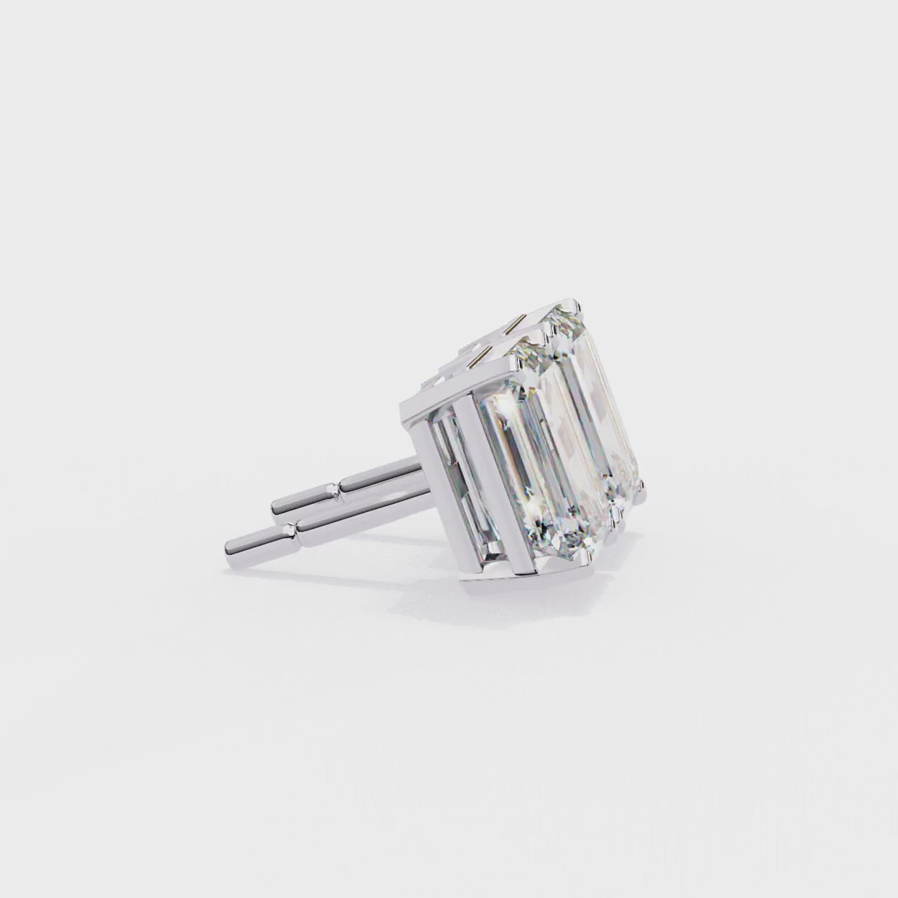 The Brittany Emerald Solitaire Stud Earrings