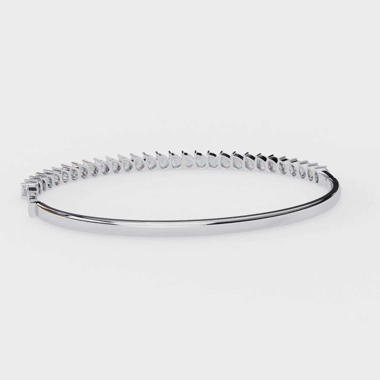 The Mary Pear Diamond Bangle Bracelet