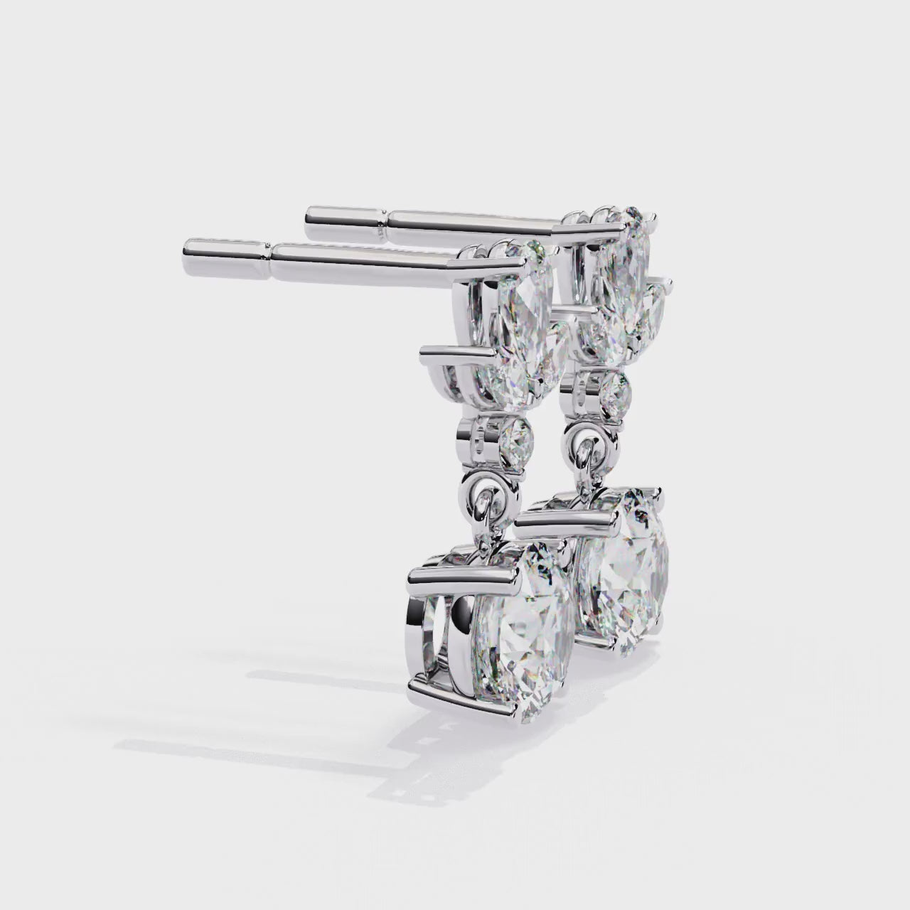 The Lasica Round Pear & Marquise Dangle & Drop Earrings