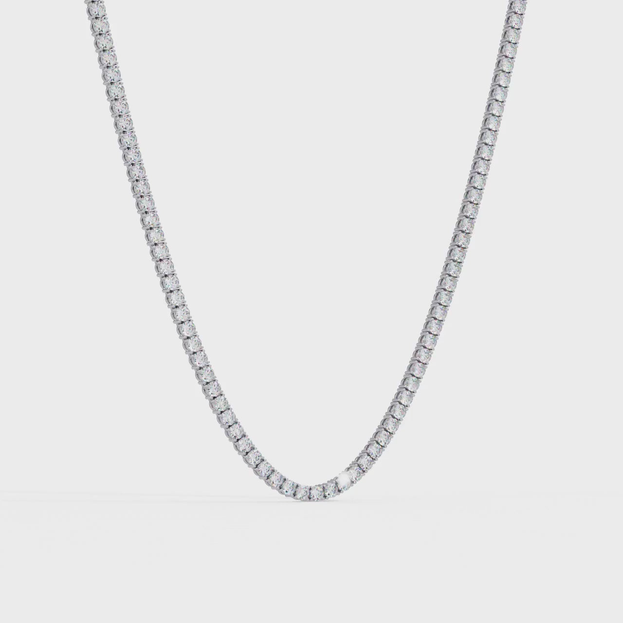 The Daisy Round Diamond tennis necklace