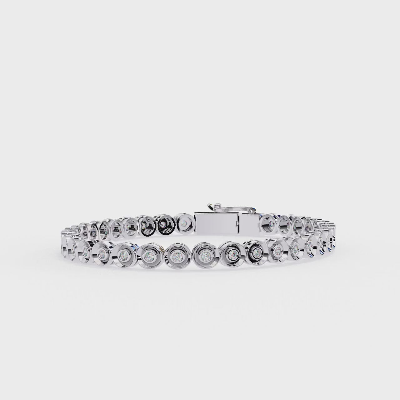 The Hamilton Round Bezel Set Tennis Bracelet