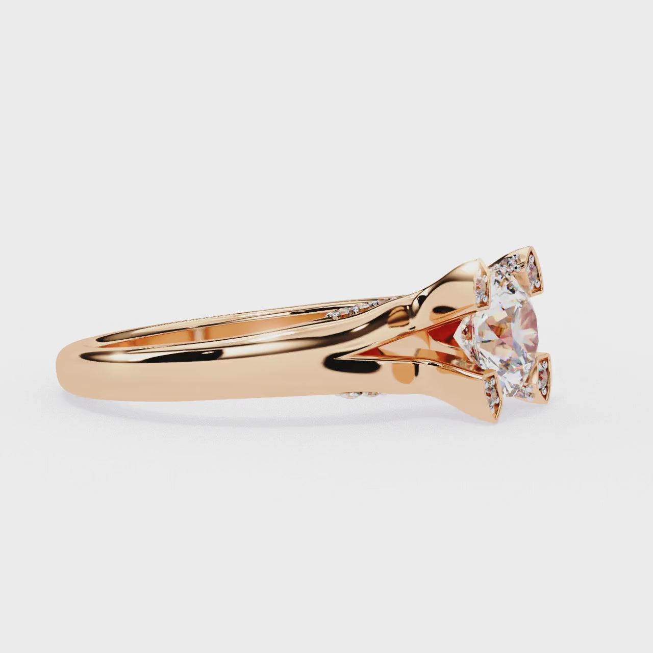 The Finley Round Vintage With Split Shank Engagement Ring