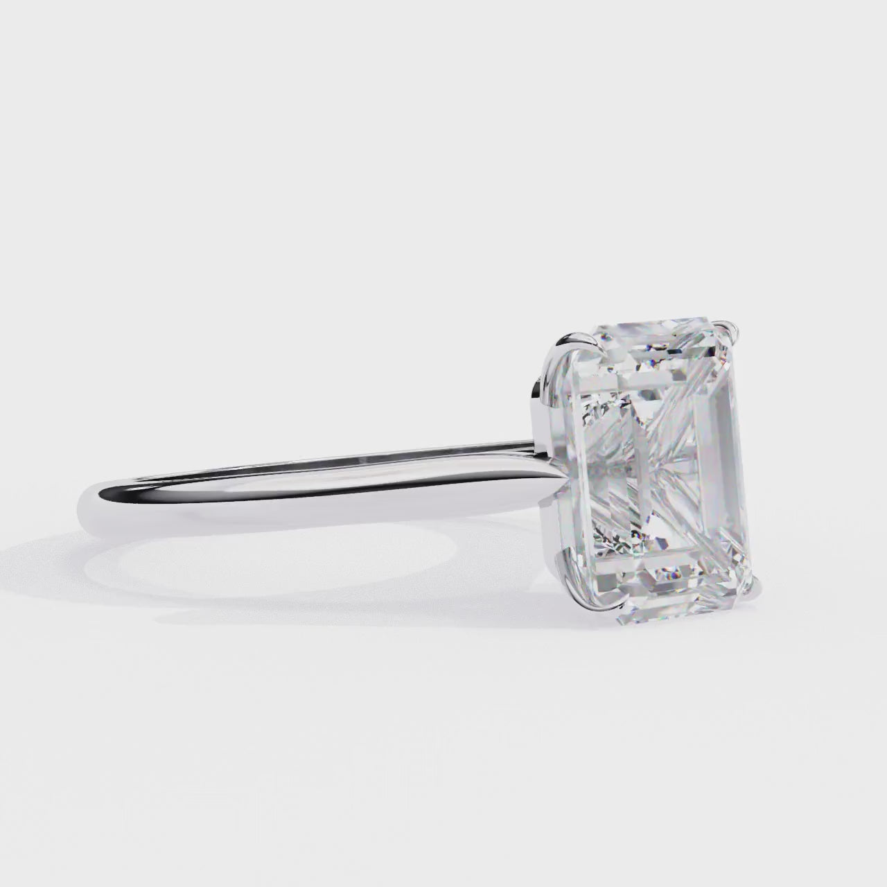 The Jennifer Emerald Cathedral Solitaire Engagement ring