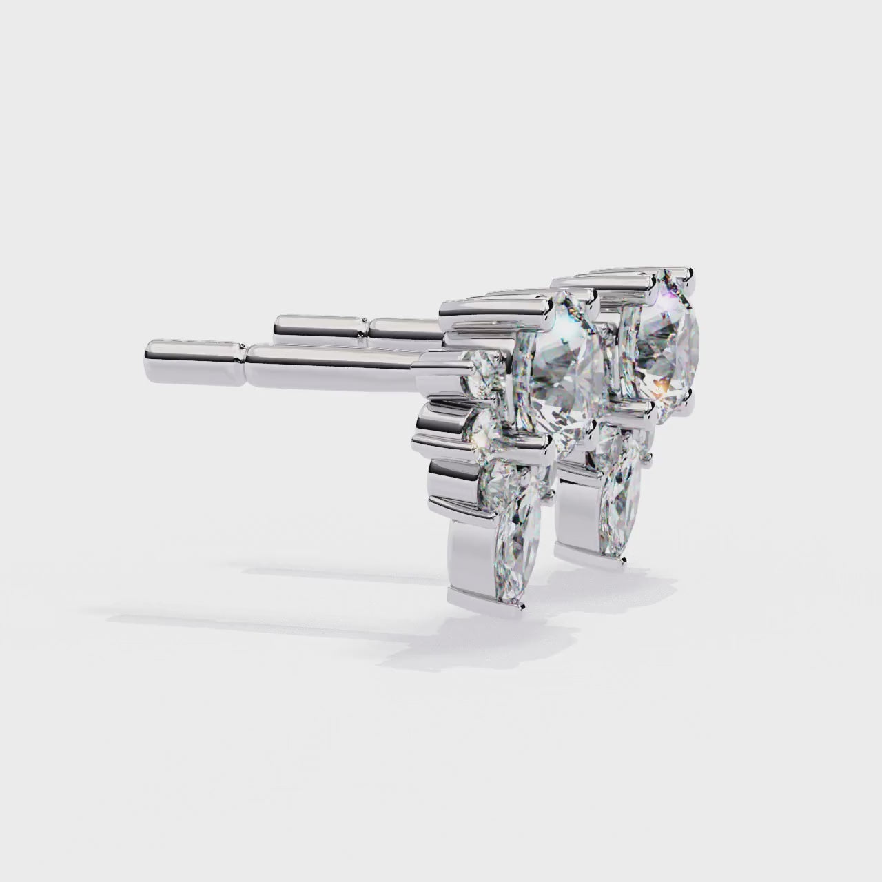 The Gina Round & Marquise Classic Earrings