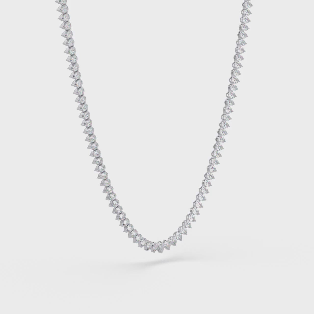 The Daisy Pear Diamond tennis necklace