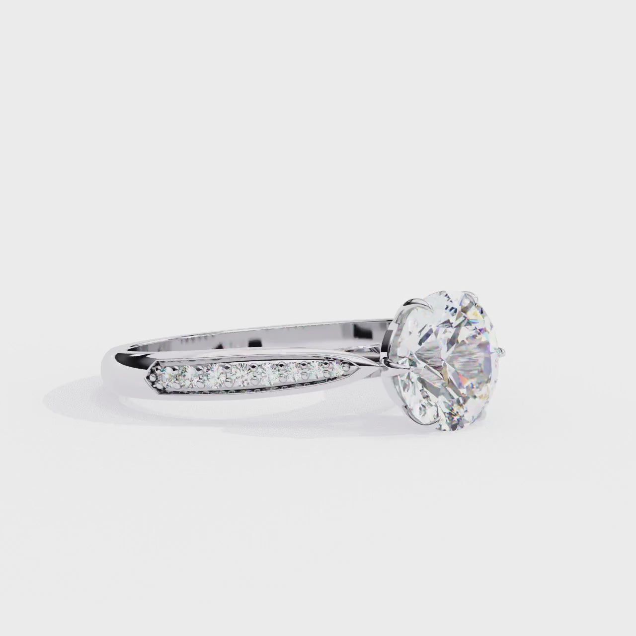 The Nataley Round Hidden Accent Engagement Ring