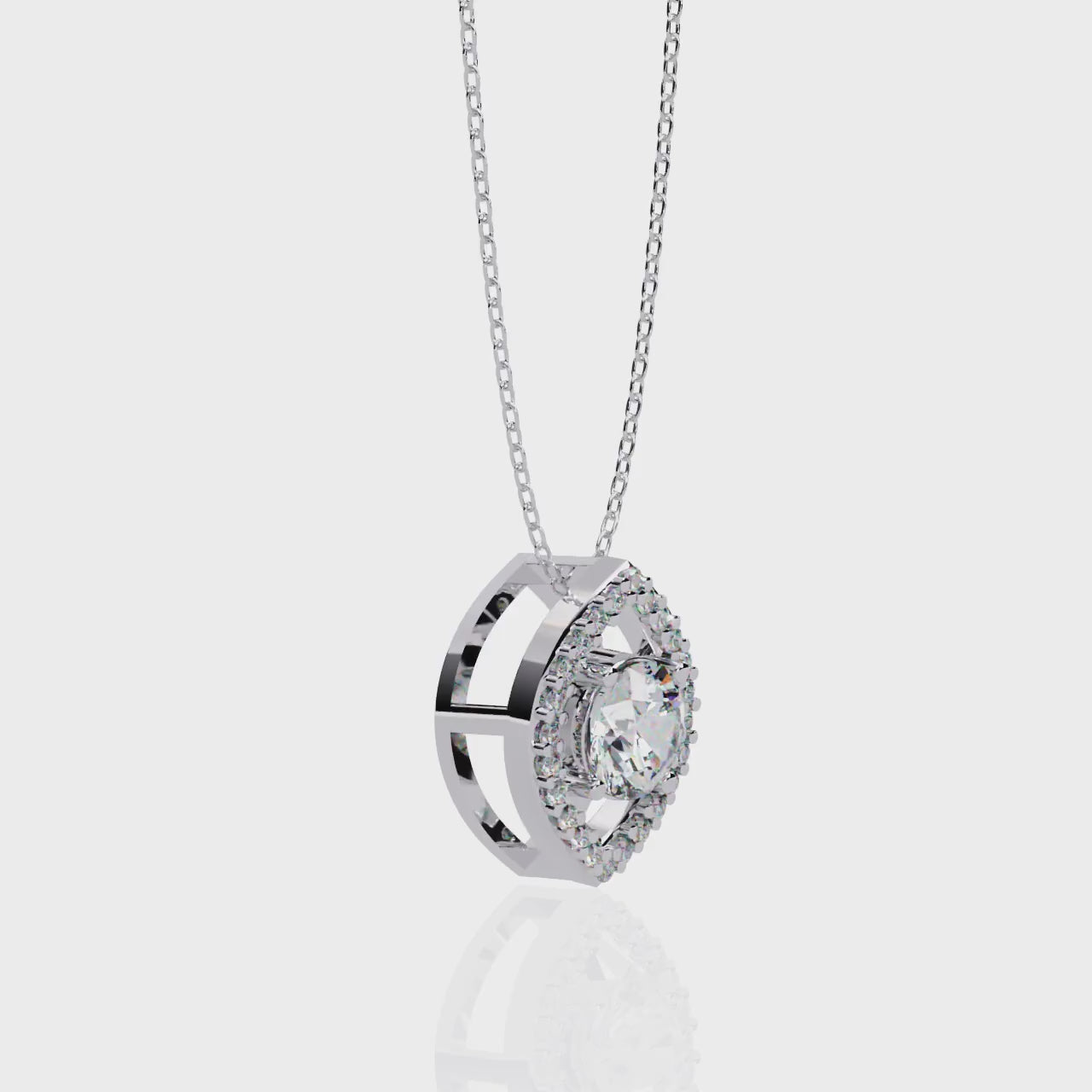 The Angela Marquise Shape Pendant With Round Stone