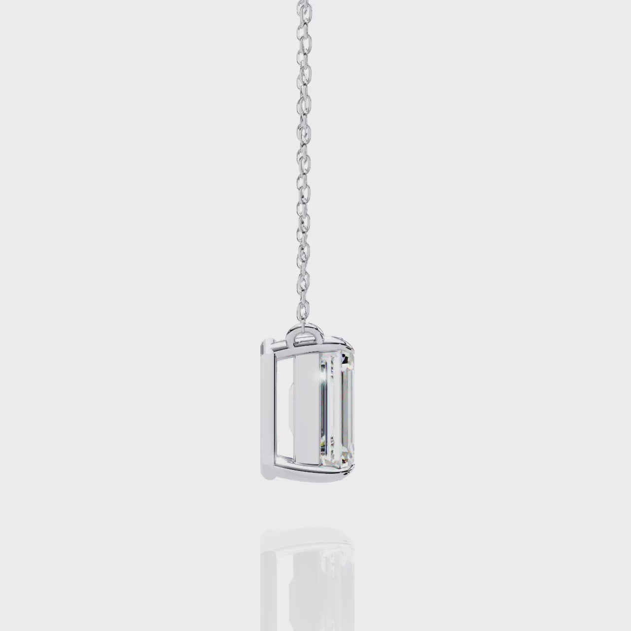 The Ella Emerald Solitaire Pendant With Chain