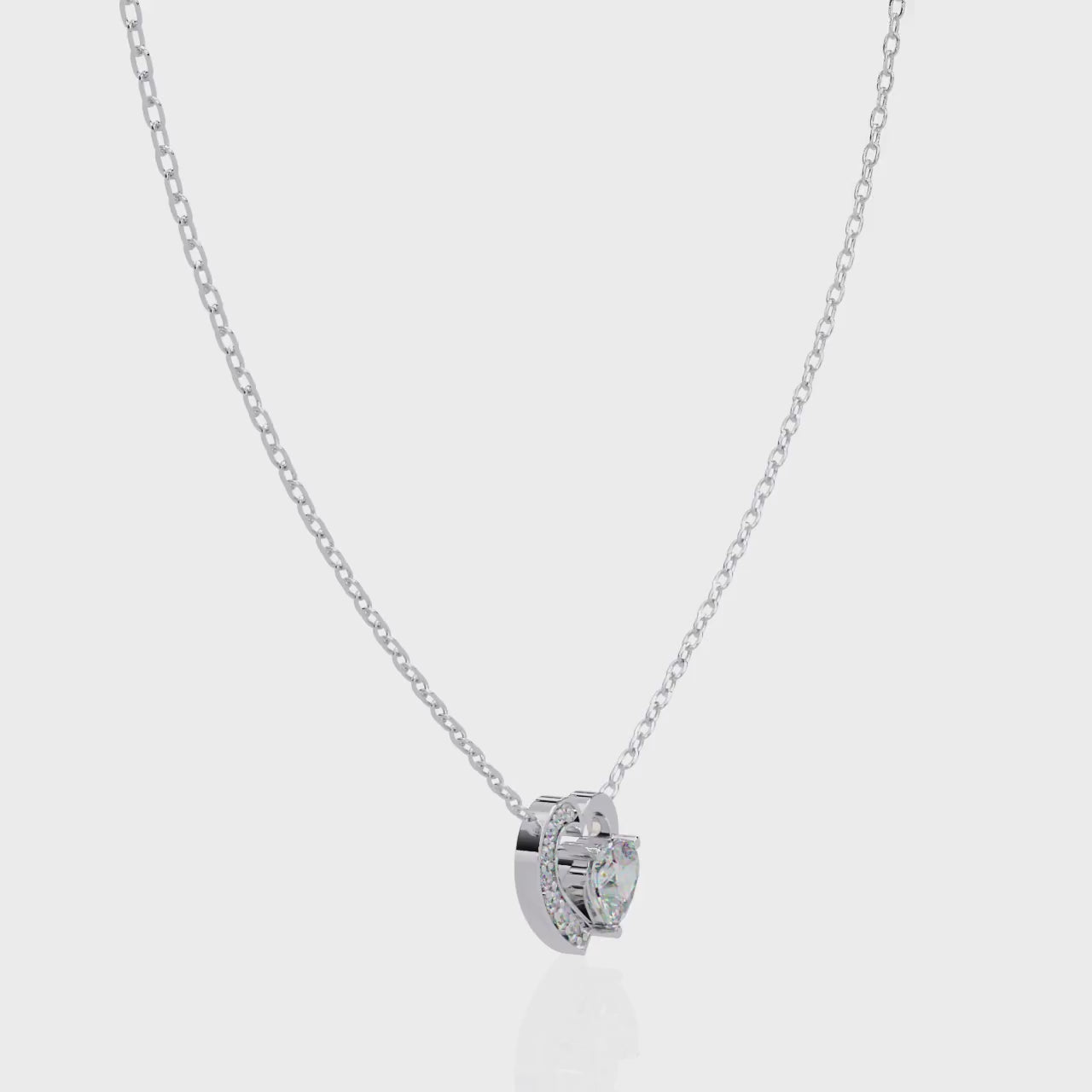 The Sara Heart Classic Pendant With Chain