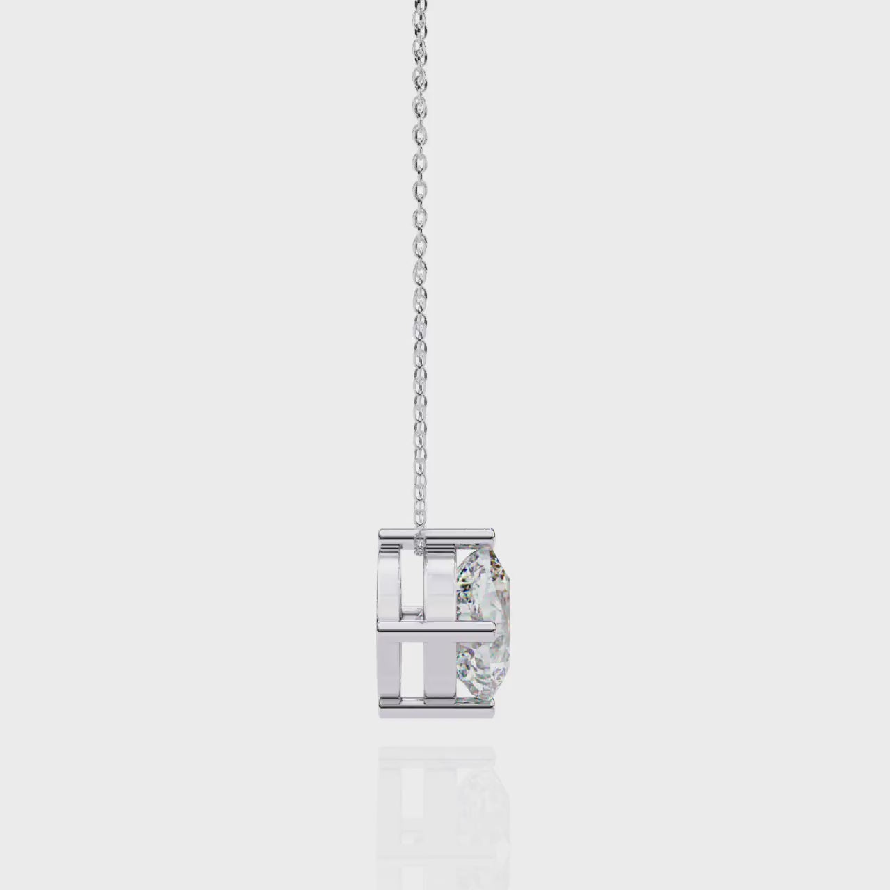 The Sophia Cushion Solitaire Pendant With Chain