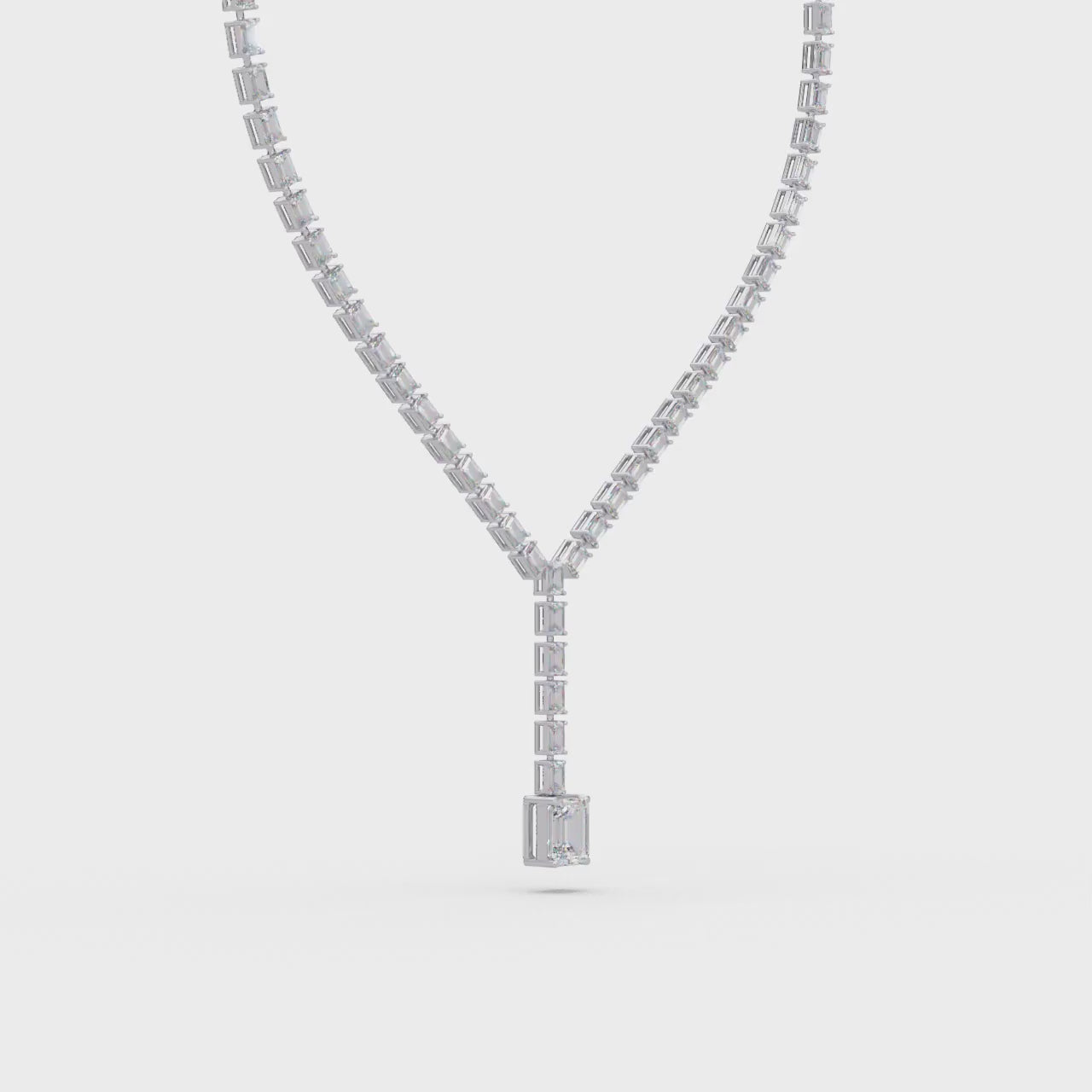 The Mia Emerlad Dangling Tennis Neckalce