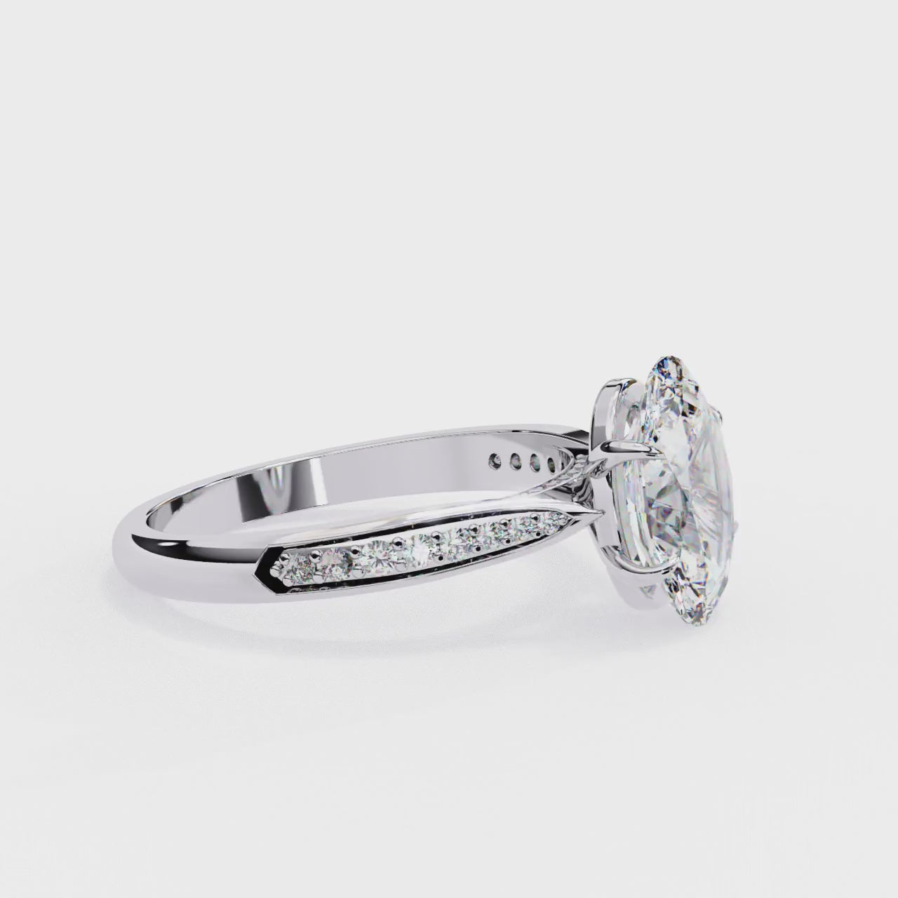 The Nataley Oval Hidden Accent Engagement Ring