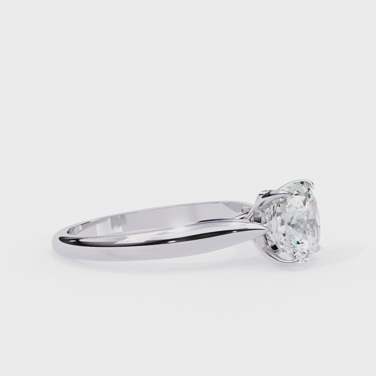The Jennifer Cushion Cathedral Solitaire Engagement Ring