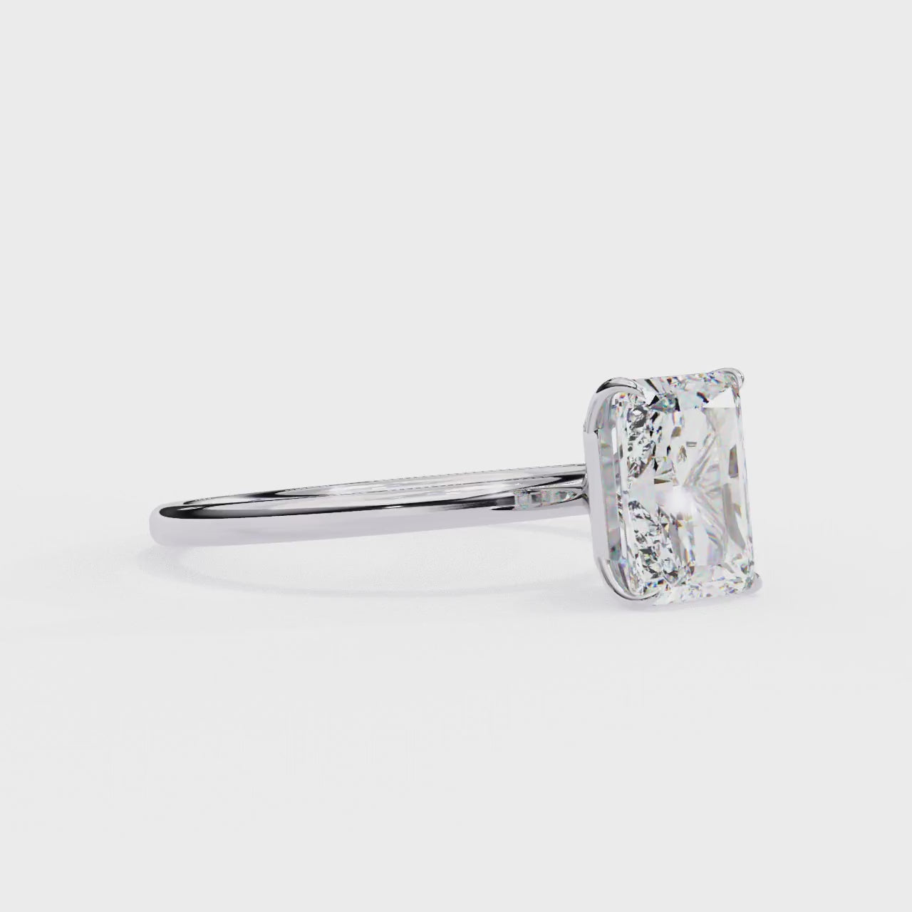 The Lauren Radiant Solitaire Engagement ring